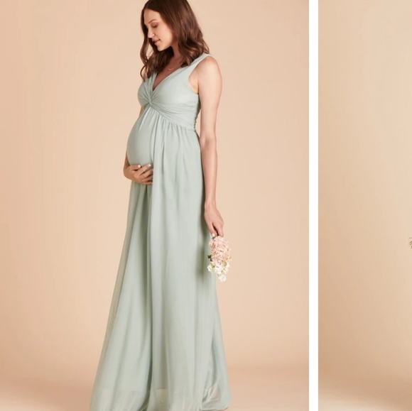 NWT Birdy Grey Sage Lianna Bridesmaid's Maxi Dress Sz. 2XL - Picture 4 of 15